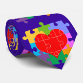 Cravate Sensibilisation sur l'autisme (Roulé)