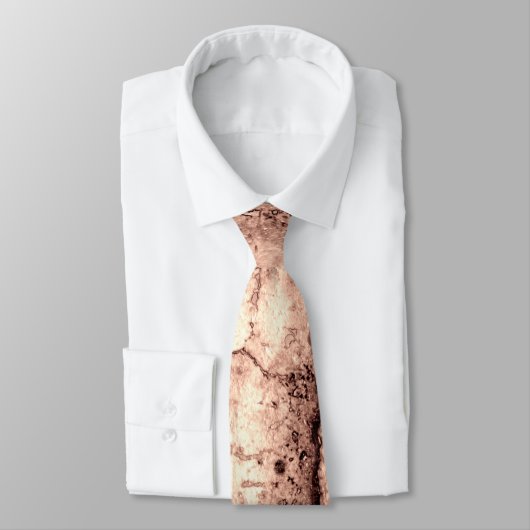 Cravate Sépia beige brun moderne brûlé granit orange (Attaché)