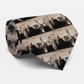 Cravate Sepia New York City - Croquis (Roulé)