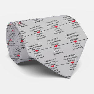 Cravate Sept mots pour un mariage long et heureux