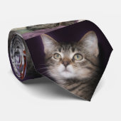 Cravate Sept Photos Chat Papa Plein Collage (Roulé)