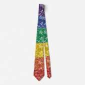 Cravate Séquence de Parties scintillant Rainbow Pride (Devant)