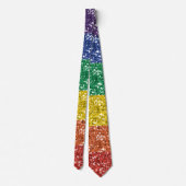 Cravate Séquence de Parties scintillant Rainbow Pride (Dos)