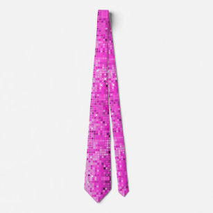 Cravate Séquins rose métallisé Regarder Les Miroirs Disco 