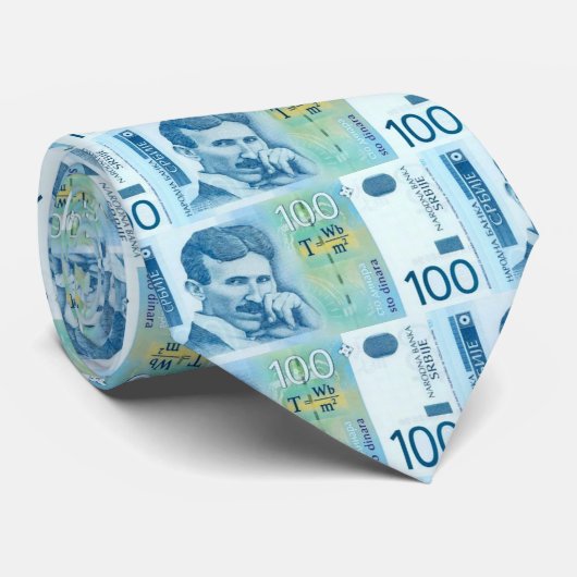 Cravate serbe de devise de Nikola Tesla (Roulé)