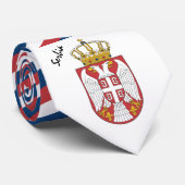 Cravate Serbie Cravate, rayures, mode affaires Drapeau ser (Roulé)