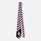 Cravate Serbie Stripes Cravate, affaires Serbe Drapeau mod (Devant)