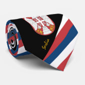 Cravate Serbie Stripes Cravate, affaires Serbe Drapeau mod (Roulé)