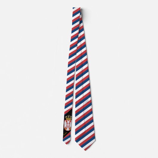Cravate Serbie Stripes Cravate, affaires Serbe Drapeau mod (Dos)