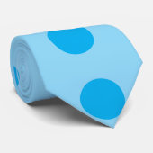 Cravate "Sérénité : Bleu clair et Bleu foncé Rond Design" (Roulé)