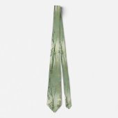 Cravate Sérénité Fleur de Bambou Asiatique (1) (Devant)