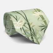 Cravate Sérénité Fleur de Bambou Asiatique (1) (Roulé)