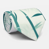 Cravate Sérénité Fleur de Bambou Asiatique  (4) (Roulé)