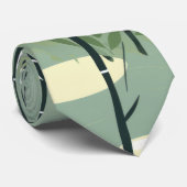 Cravate Sérénité Fleur de Bambou Asiatique (5) (Roulé)