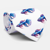 Cravate - Série Aquarelle : Betta Fish (Roulé)