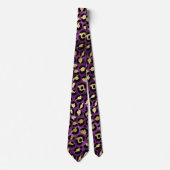 Cravate Série Purple and Gold Leopard Design 1 (Devant)