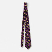 Cravate Série Purple and Gold Leopard Design 1 (Dos)