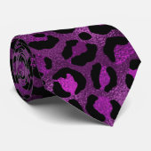 Cravate Série Purple and Gold Leopard Design 3 (Roulé)