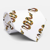 Cravate Serpent Brown et Silhouette Or (Roulé)