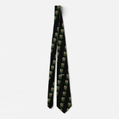 Cravate Serpent et crâne (vert) (Dos)