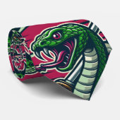 Cravate Serpent vert (Roulé)