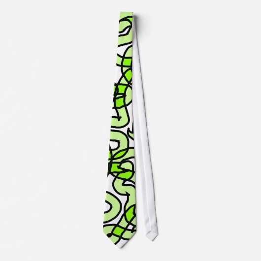 Cravate Serpent vert de chaux (Devant)