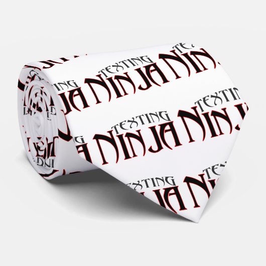 Cravate Service de mini-messages Ninja ! (Roulé)