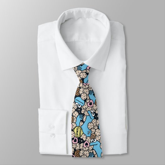 Cravate Sésame Sésame | Cookie Monster Doodle Motif (Attaché)