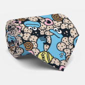Cravate Sésame Sésame | Cookie Monster Doodle Motif (Roulé)