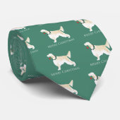 Cravate Setter anglais Joyeux Noël Design (Roulé)