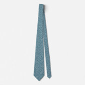 Cravate Shades of Teal & White Floral Swirl Pattern (Devant)