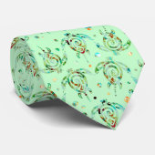 Cravate Shamanic Sea Turtle seamless pattern + your backg. (Roulé)