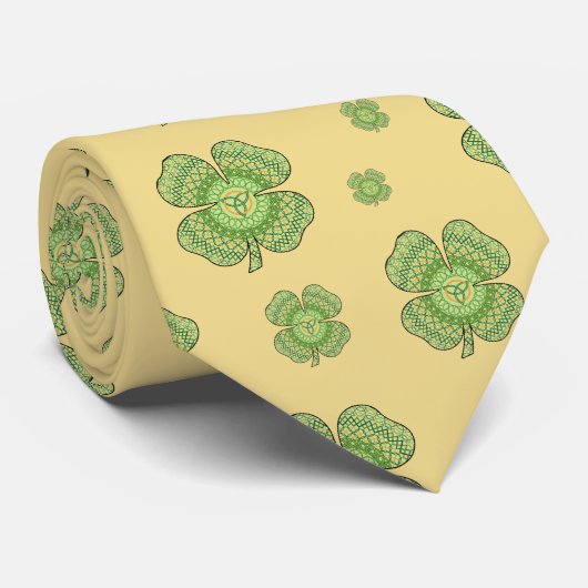 Cravate Shamrock celte (Roulé)