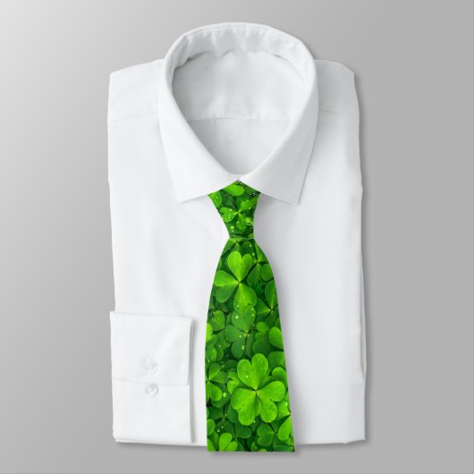 Cravate Shamrock Clovers vert (Attaché)