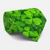Cravate Shamrock Clovers vert (Roulé)