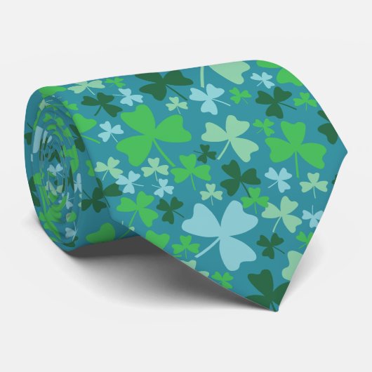 Cravate Shamrock coloré (Roulé)