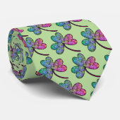Cravate Shamrock colorée (Roulé)