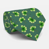 Cravate Shamrock Dark Green St Patrick's Day Clover (Roulé)