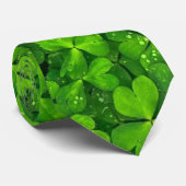 Cravate Shamrock green, St. Patrick's Day, (Roulé)