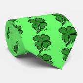 Cravate Shamrock/irlandais (Roulé)