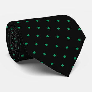 Cravate Shamrock irlandais élégant moderne vert Clover noi
