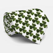 CRAVATE SHAMROCK IRLANDAIS VERT DU JOUR DE ST PATRICK (Roulé)