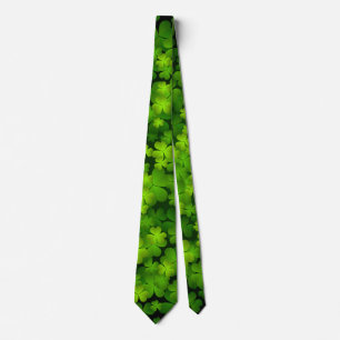 Cravate Shamrock irlandaise double face