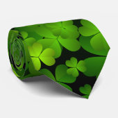 Cravate Shamrock irlandaise double face (Roulé)