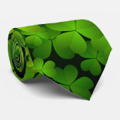Cravate Shamrock irlandaise double face (Roulé)