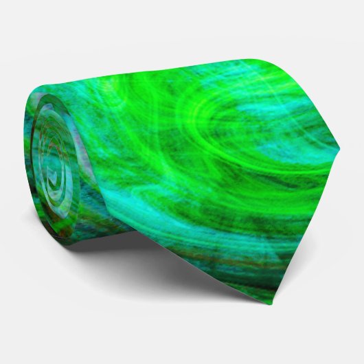 Cravate SHAMROCK Jour de la Saint Patrick EN FRACTAUX VERT (Roulé)