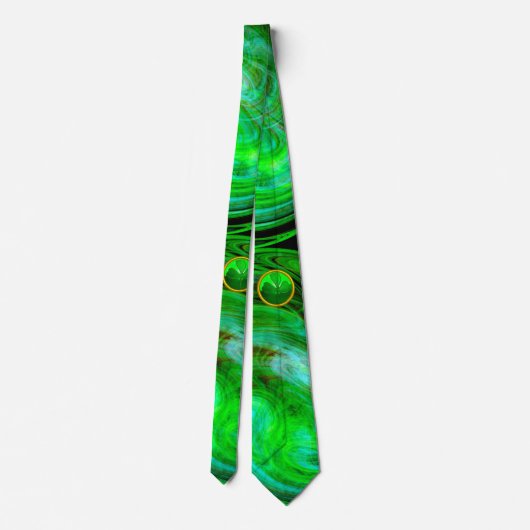 Cravate SHAMROCK Jour de la Saint Patrick EN FRACTAUX VERT (Dos)