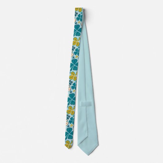 Cravate Shamrock moderne vert Lucky Clover Motif Neck Ti (Dos)