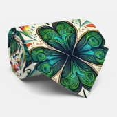 Cravate Shamrock Rainbows. Saint-Patty's Day (Roulé)