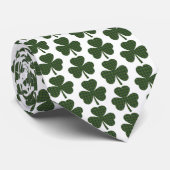 Cravate Shamrock Shape Plaid Dark Green Neck Tie (Roulé)